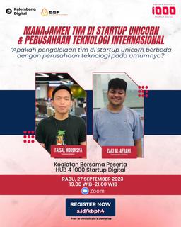 Manajemen Tim di Startup Unicorn & Perusahaan Teknologi Internasional